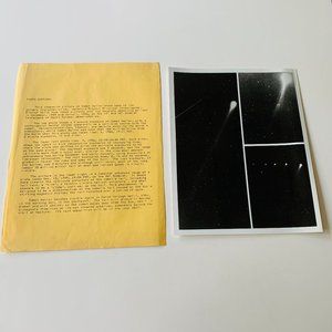 Comet Halley Vintage Composition Photos and Letter (1985-1986)